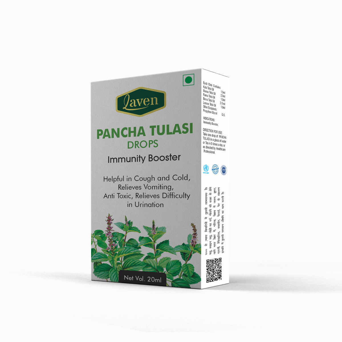 Laven Pancha Tulasi Drops 20ML - Image 2